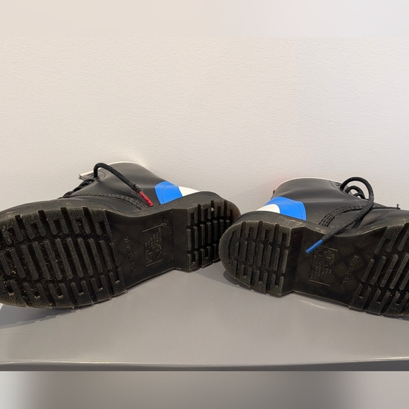 Dr. Martens Black Boots with Blue and White Accents - Picture 2 of 11